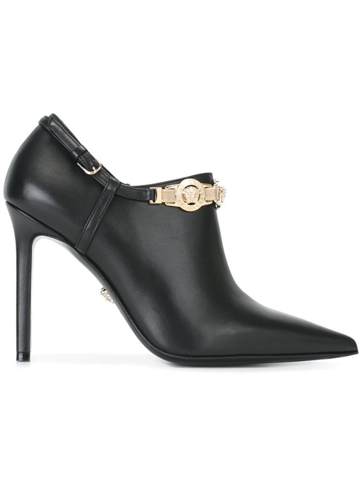 Versace Medusa Detail Booties - Black