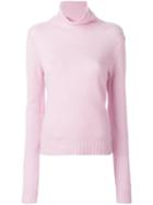 Msgm Roll Neck Jumper, Women's, Size: Large, Pink/purple, Wool/polyamide-8