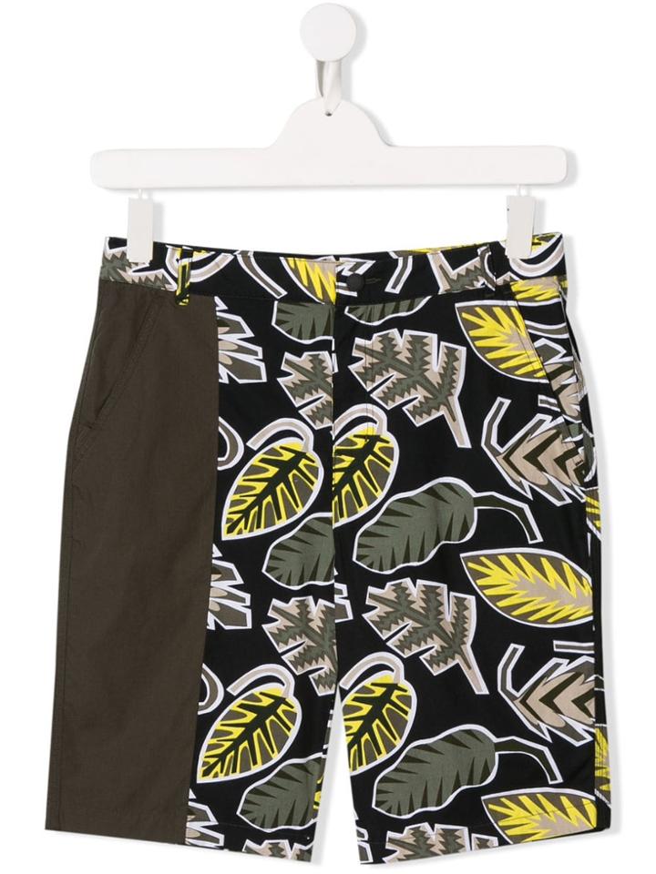 Stella Mccartney Kids Teen Palm Leaf Shorts - Black