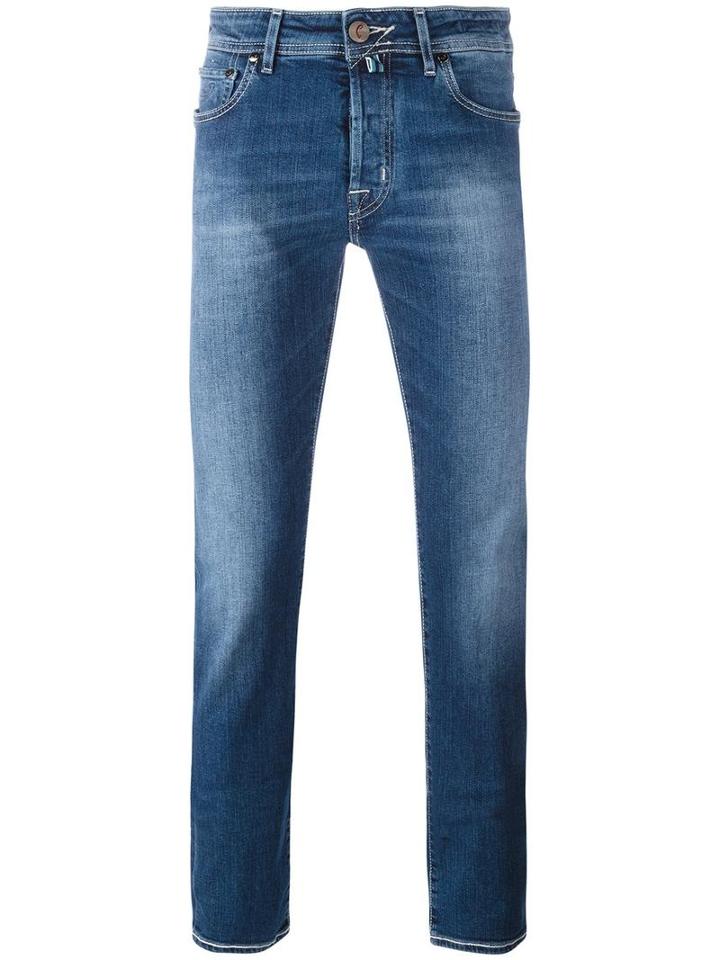 Jacob Cohen Washed Out Jeans, Men's, Size: 40, Blue, Cotton/spandex/elastane