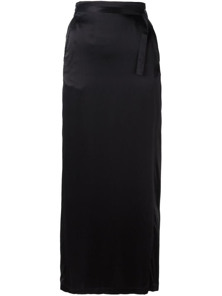 Ann Demeulemeester Blanche Straight Skirt, Women's, Size: 40, Black, Silk/cotton/rayon