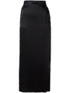 Ann Demeulemeester Blanche Straight Skirt, Women's, Size: 40, Black, Silk/cotton/rayon