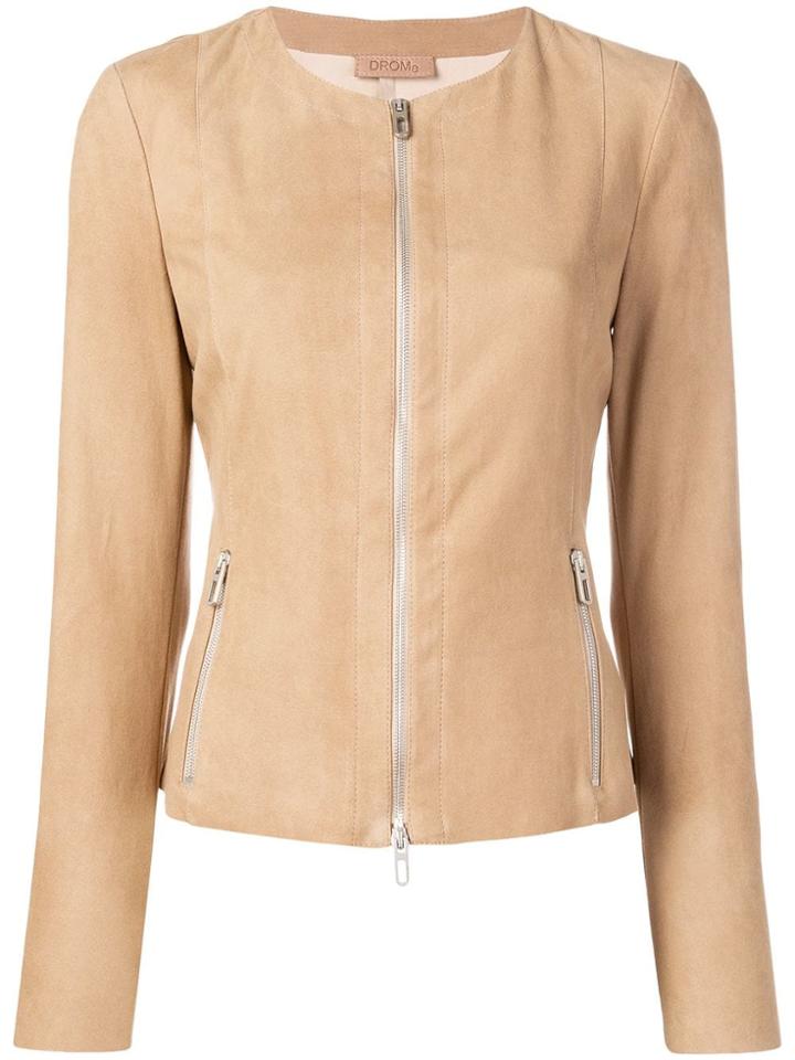 Drome Fitted Leather Jacket - Brown