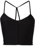 Ann Demeulemeester Tie Back Cropped Top, Women's, Size: 40, Black, Nylon/spandex/elastane