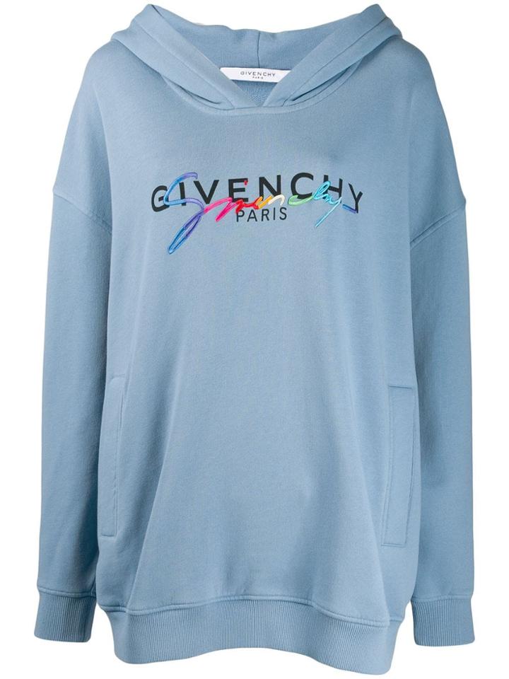 Givenchy Logo Hoodie - Blue