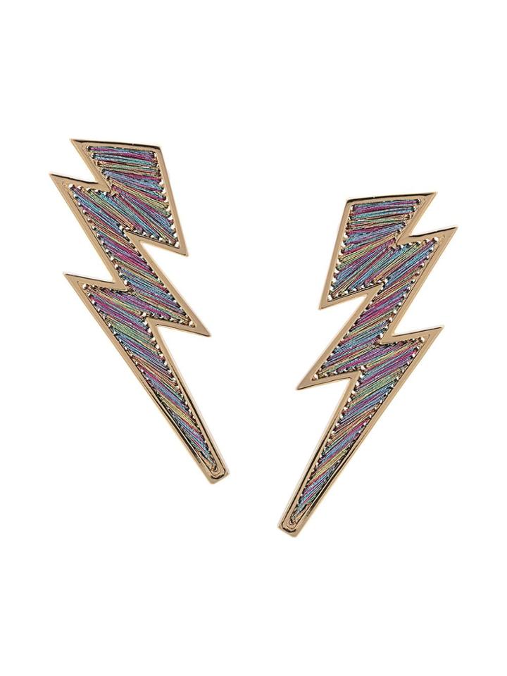 Mignonne Gavigan Lightning Earrings - Yellow & Orange