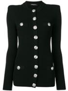 Balmain Knitted Button Jacket - Black