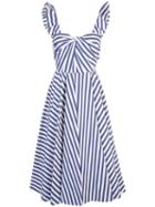 Jason Wu Collection Striped Flared Dress - Blue