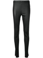 Sonia Rykiel Leather Leggings - Black