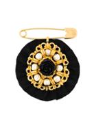 Dolce & Gabbana Round Brooch, Women's, Black