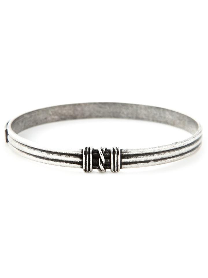 Saint Laurent Knot Detail Bracelet, Women's, Size: Medium, Metallic