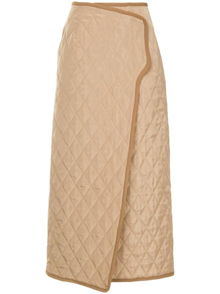 G.v.g.v. Quilted Midi Skirt - Brown