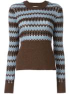 Marni Geometric Knitted Top, Women's, Size: 42, Blue, Polyamide/wool
