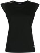 Ea7 Emporio Armani Ribbed Shoulder Tank Top - Black
