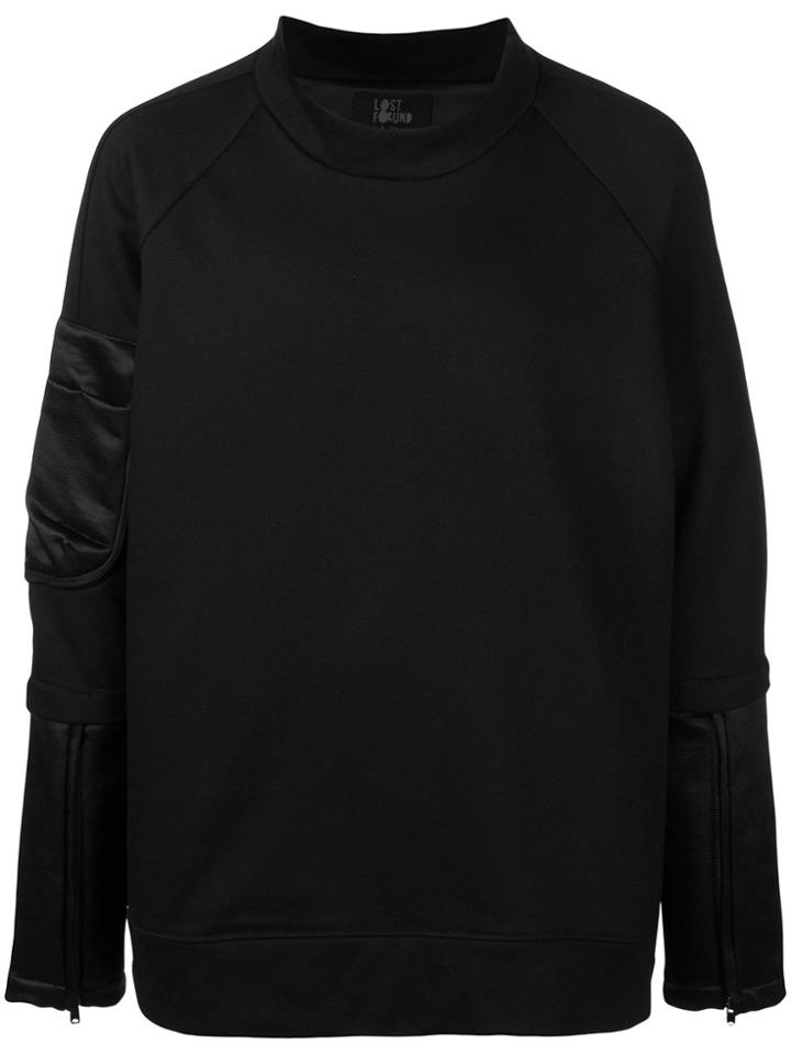 Lost & Found Rooms Bomber Sweatshirt - Black