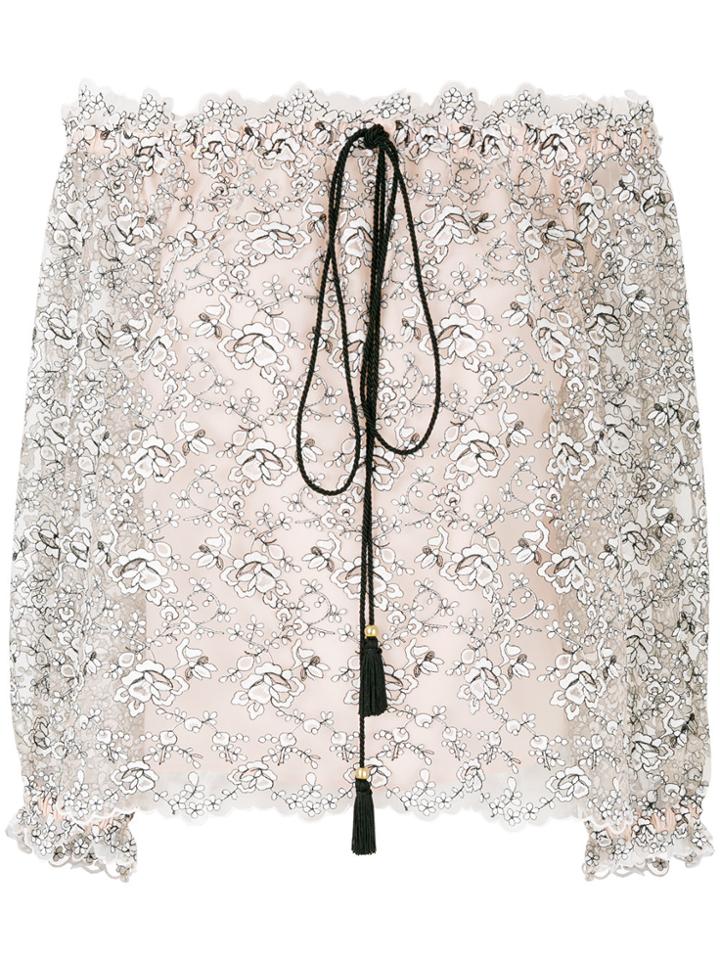 Philosophy Di Lorenzo Serafini Lace Off-shoulder Blouse - Nude &