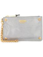 Moschino Chain Strap Clutch Bag - Grey