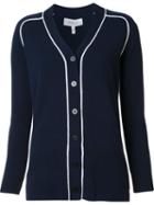 Derek Lam 10 Crosby Contrast Trim Cardigan, Women's, Size: Xs, Blue, Cashmere