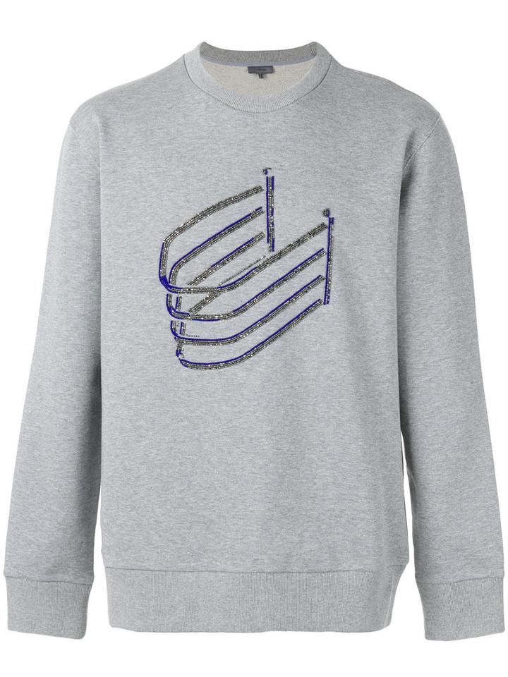 Lanvin - Bimbo Bead Embroidered Sweatshirt - Men - Cotton/wool - S, Grey, Cotton/wool