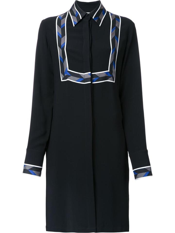 Emilio Pucci Geometric Print Shirt Dress, Women's, Size: 38, Black, Silk/spandex/elastane/viscose