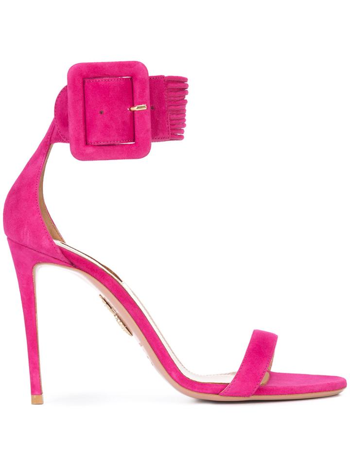 Aquazzura Casablanca Sandals - Pink & Purple