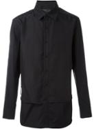 D-gnak Sheer Layer Shirt, Men's, Size: 48, Black, Cotton/polyester