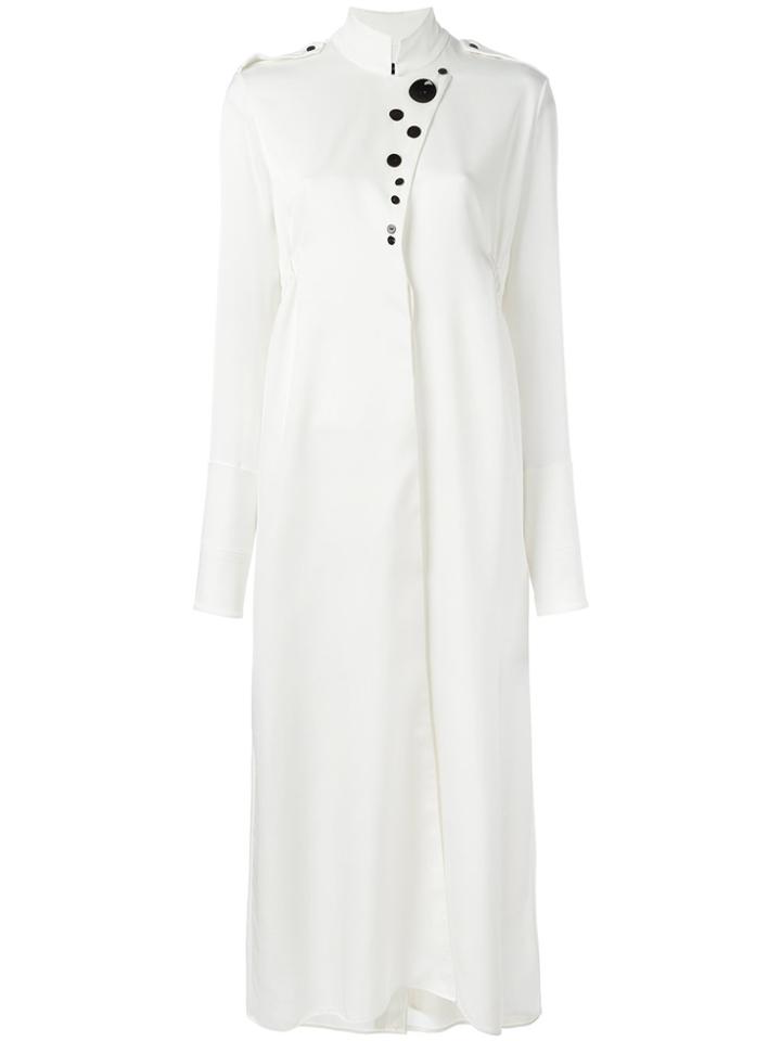 Ellery High Neck Shirt Dress - Nude & Neutrals