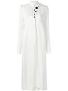 Ellery High Neck Shirt Dress - Nude & Neutrals