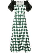 Tome - Harlequin Print Dress - Women - Cotton - 4, Green, Cotton