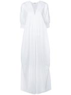 Jil Sander Flared Maxi Dress - White
