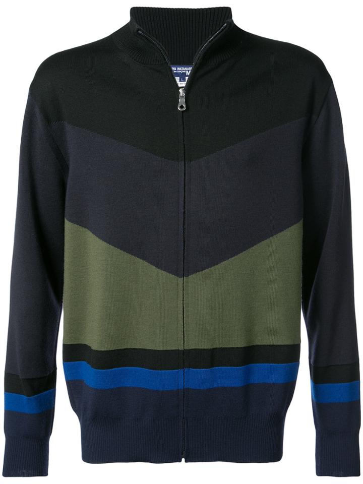 Junya Watanabe Comme Des Garçons Man Colour Block Zipped Sweatshirt -