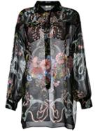 Fendi - Floral Print Shirt - Women - Silk - 40, Black, Silk