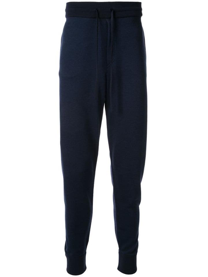 Brioni Drawstring Track Trousers - Blue