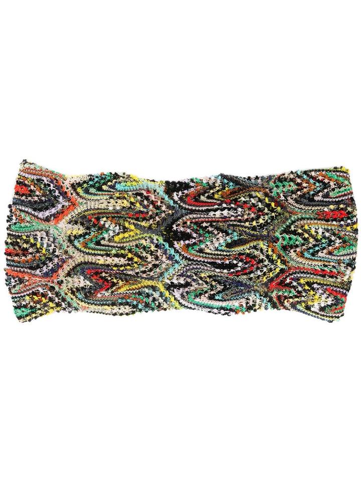 Missoni Chunky Knit Headband - Black
