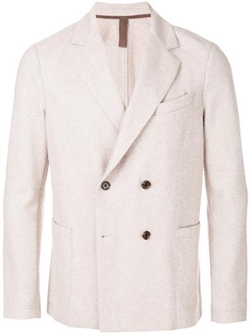 Eleventy - Double-breasted Blazer - Men - Polyamide/acetate/wool/polybutylene Terephthalate (pbt) - 52, Nude/neutrals, Polyamide/acetate/wool/polybutylene Terephthalate (pbt)