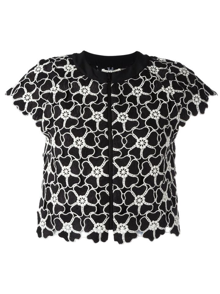 Alice+olivia Amaris Top, Size: 0, Black, Polyester/silk/spandex/elastane