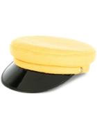Manokhi Vinyl Visor Officer's Cap - Yellow