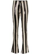 Marques'almeida Stripe Embellished Sequin Trousers - Black