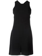 Courrèges Buttoned Shoulders Dress, Women's, Size: 42, Black, Acetate/polyester/viscose