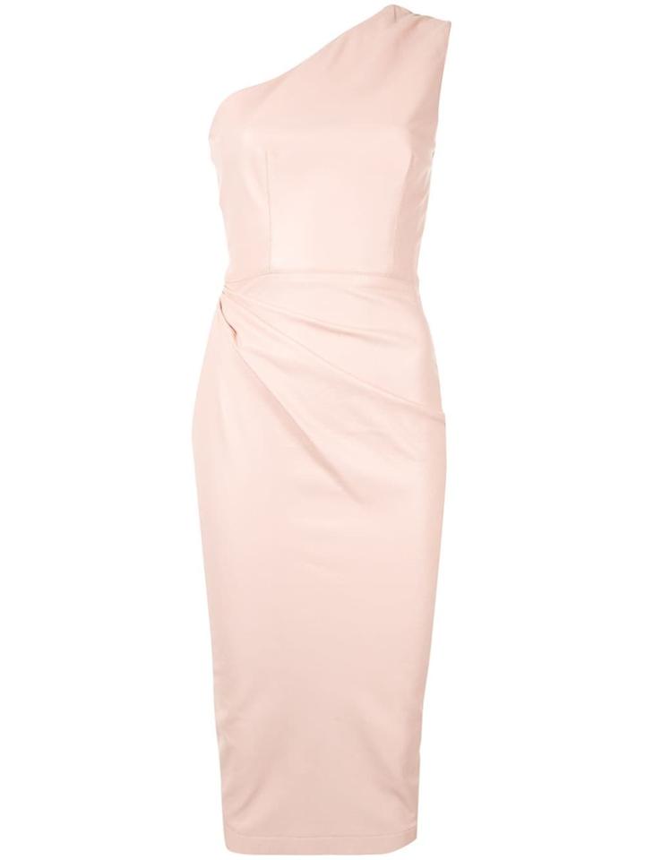Alex Perry Corbin Leather Dress - Pink