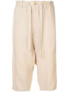 Yohji Yamamoto Pre-owned Drawstring Knee-length Shorts - White