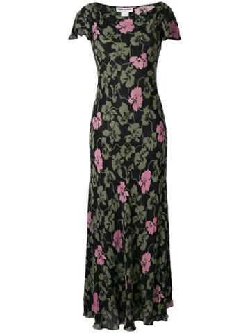 Sonia Rykiel Vintage Floral Long Dress - Black