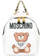 Moschino Logo Teddybear Backpack - White