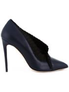 Olgana Satin Pleats Pumps - Blue
