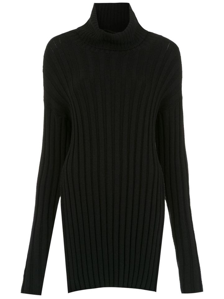 Gloria Coelho High Neck Knitted Top - Black