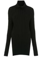 Gloria Coelho High Neck Knitted Top - Black
