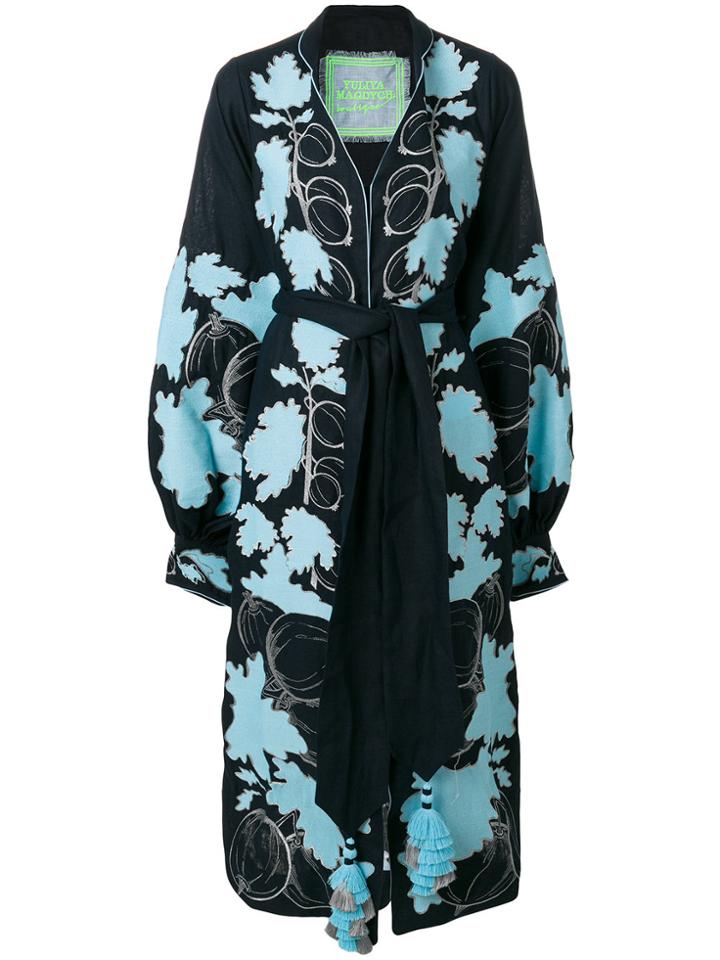 Yuliya Magdych Gooseberry Embroidered Dress - Blue