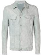 Salvatore Santoro Leather Shirt Jacket - Blue