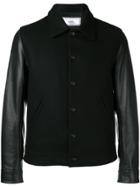 Ami Alexandre Mattiussi Bimaterial Press Button Jacket - Black