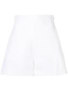 Delpozo - High Waisted Shorts - Women - Cotton/linen/flax - 36, White, Cotton/linen/flax